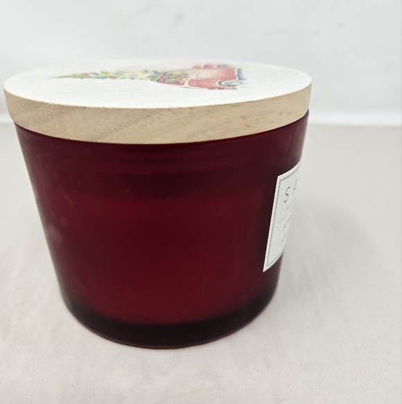 Sand & Fog Apple Spice Candle Double Wick Coconut Wax Blend Woid Lid Art Work - Picture 5 of 8